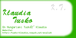 klaudia tusko business card